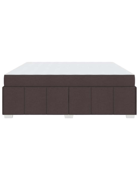 Struttura del letto Marrone scuro 200 x 200 cm Tessuto