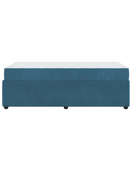 Struttura letto con materasso Altro Blu 80 x 200 cm Velluto