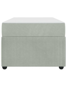 Struttura del letto Grigio chiaro 100 x 200 cm Tessuto