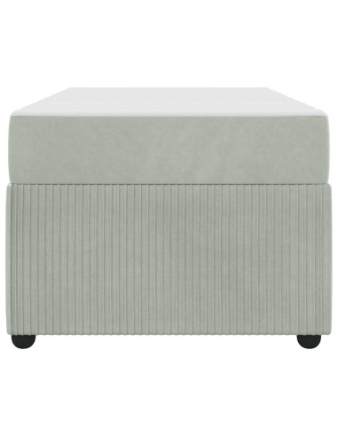 Struttura del letto Grigio chiaro 100 x 200 cm Tessuto