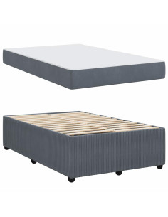 Struttura del letto Grigio scuro 120 x 190 cm Tessuto