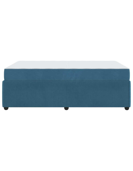Struttura letto con materasso Altro Blu 120 x 190 cm Velluto