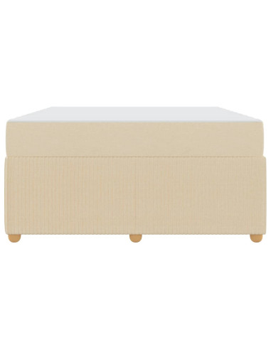 Struttura del letto con materasso Crema 160 x 200 cm Tessuto
