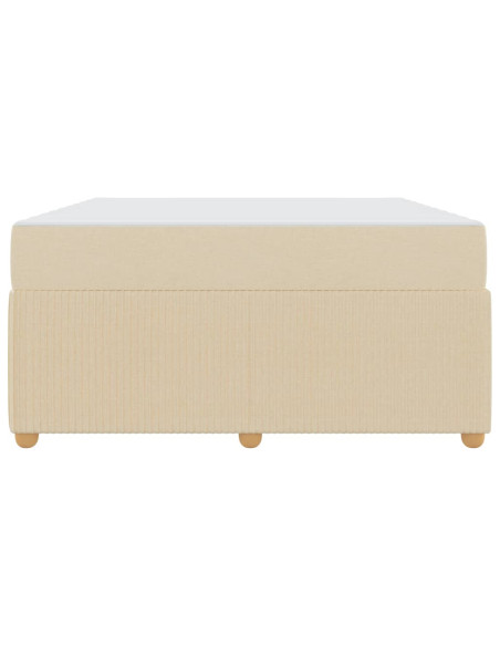 Struttura del letto con materasso Crema 160 x 200 cm Tessuto