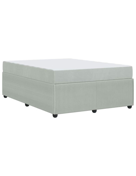 Struttura del letto Grigio chiaro 160 x 200 cm Tessuto