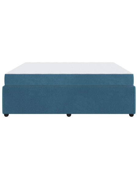 Struttura letto con materasso Altro Blu 180 x 200 cm Velluto