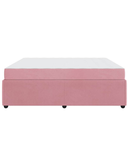 Struttura letto con materasso Altro Rosa 180 x 200 cm Velluto