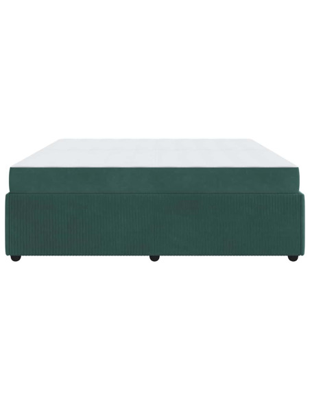 Struttura letto con materasso Verde scuro 200 x 200 cm Velluto