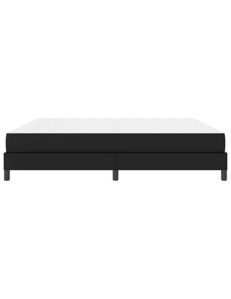 Letto Altro Nero 200 x 200 cm Pelle sintetica
