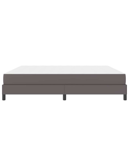 Letto Altro Grigio 200 x 200 cm Pelle sintetica