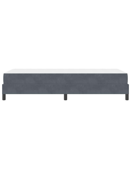 Letto box spring con materasso Grigio scuro 100 x 200 cm