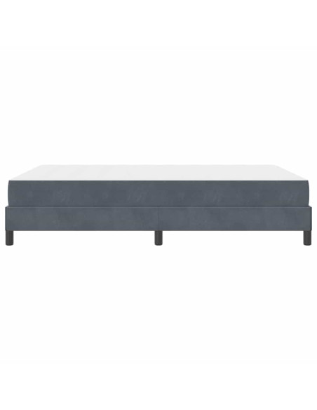 Letto box spring con materasso Grigio scuro 140 x 190 cm