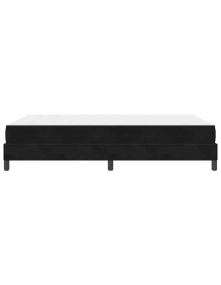 Letto box spring con materasso Nero 140 x 200 cm Velluto