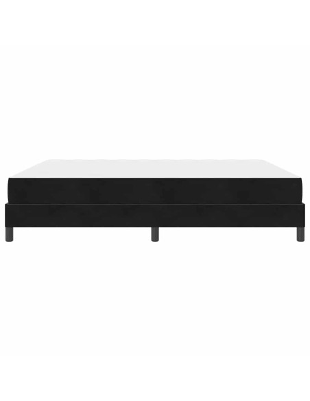 Letto box spring con materasso Nero 180 x 200 cm Velluto