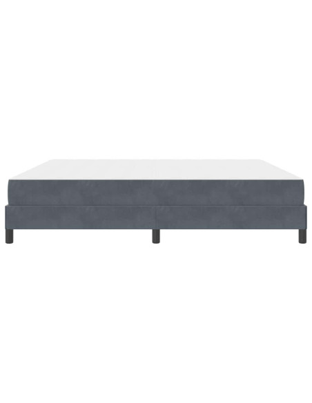 Letto box spring con materasso Grigio scuro 200 x 200 cm