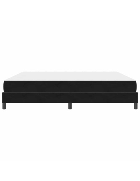 Letto box spring con materasso Nero 200 x 200 cm Velluto