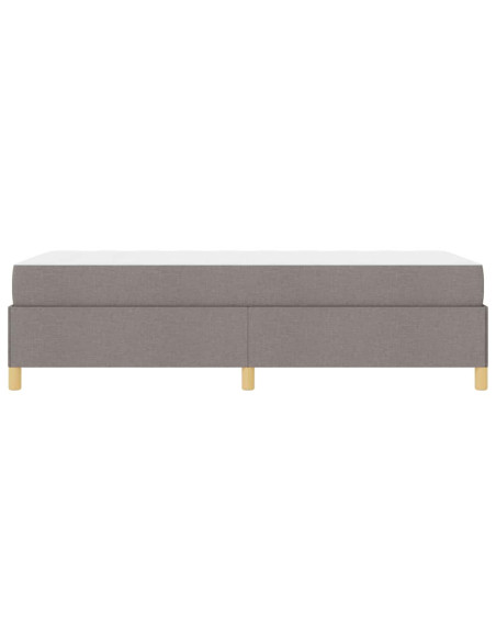 Letto a molle Altro Taupe e bianco 90 x 200 cm Tessuto