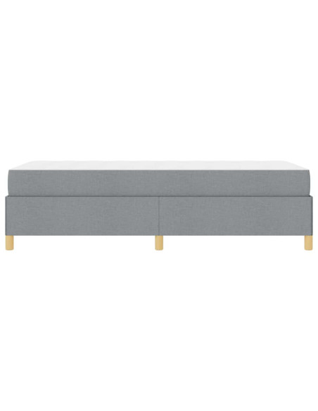 Letto a molle Altro Grigio chiaro e Bianco 100 x 200 cm Tessuto