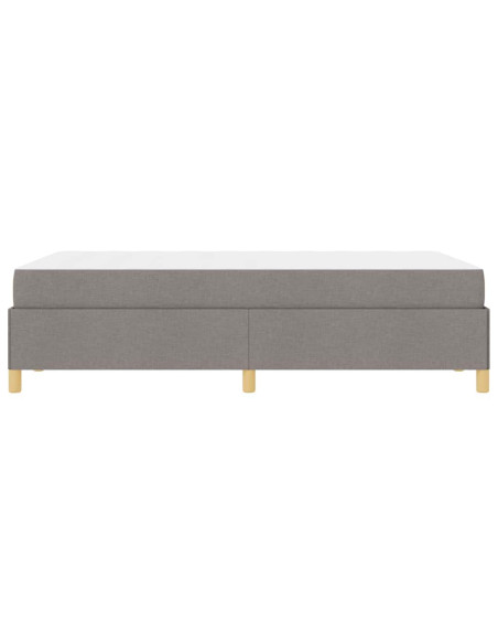 Letto a molle Altro Taupe e bianco 120 x 200 cm Tessuto