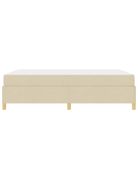 Letto a molle Altro Crema e Bianco 140 x 200 cm Tessuto