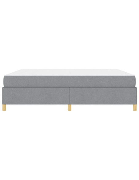 Letto a molle Altro Grigio chiaro e Bianco 180 x 200 cm Tessuto