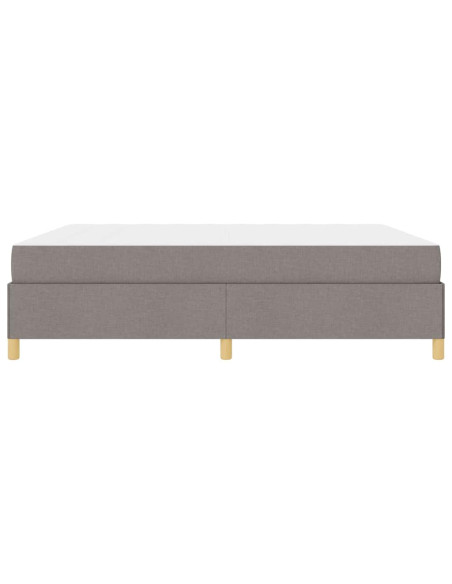 Letto a molle Altro Taupe e bianco 180 x 200 cm Tessuto