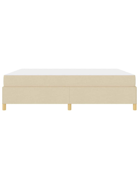 Letto a molle Nero e Marrone e Bianco 180 x 200 cm Tessuto