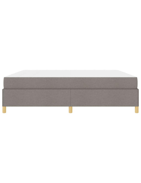 Letto a molle Altro Taupe e bianco 200 x 200 cm Tessuto