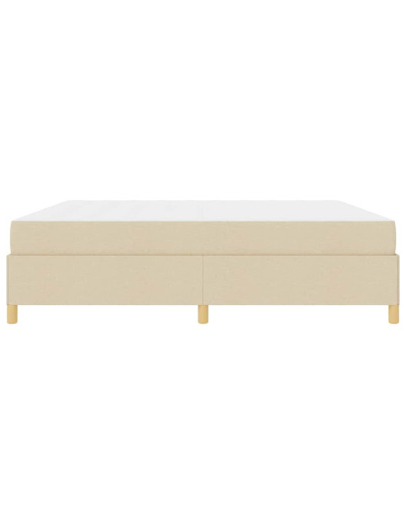 Letto a molle Altro Bianco e crema 200 x 200 cm Tessuto