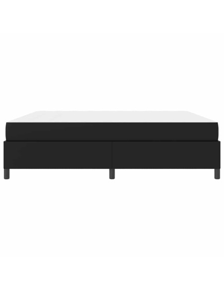 Struttura letto con materasso Nero 200 x 200 cm Pelle sintetica