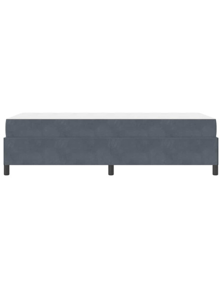 Struttura del letto Grigio Scuro e Bianco 100 x 200 cm Velluto