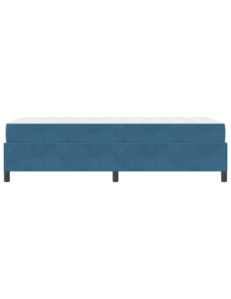 Struttura del letto Blu scuro e bianco 100 x 200 cm Velluto