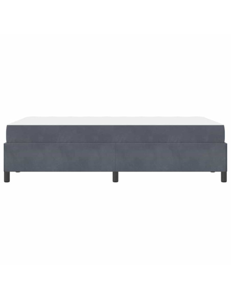 Struttura del letto Grigio Scuro e Bianco 120 x 190 cm Velluto