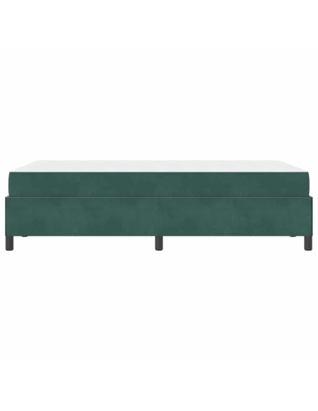 Struttura del letto Verde scuro e bianco 120 x 190 cm Velluto