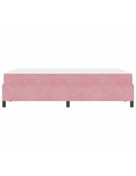 Struttura del letto Altro Rosa e bianco 120 x 190 cm Velluto