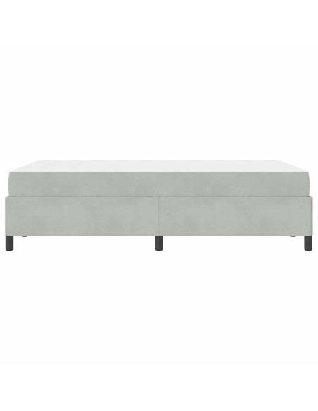 Struttura del letto Bianco e Grigio chiaro 120 x 200 cm Velluto
