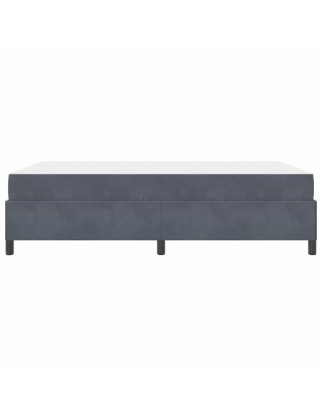 Struttura del letto Bianco e Grigio chiaro 140 x 190 cm Velluto