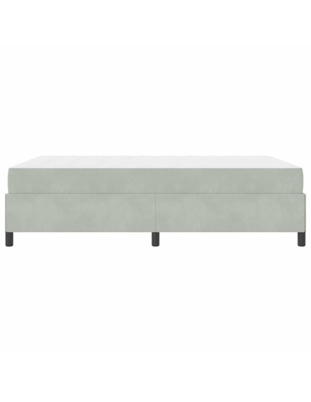 Struttura del letto Bianco e Grigio chiaro 140 x 200 cm Velluto