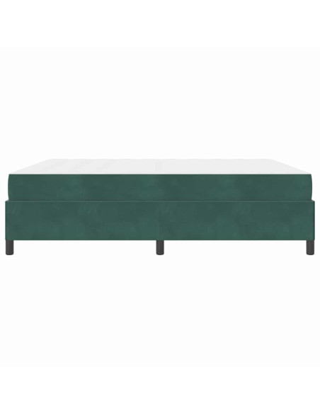 Struttura del letto Verde scuro e bianco 180 x 200 cm Velluto