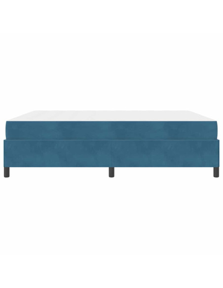 Struttura del letto Blu scuro e bianco 180 x 200 cm Velluto