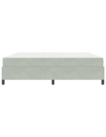 Struttura del letto Bianco e Grigio chiaro 200 x 200 cm Velluto