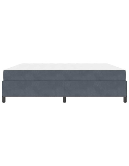 Struttura del letto Bianco e Grigio chiaro 200 x 200 cm Velluto