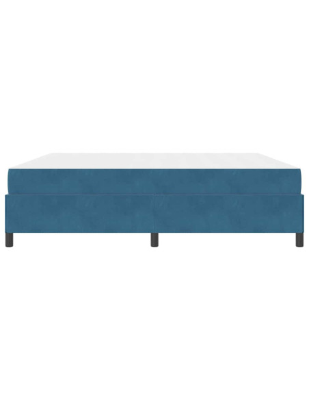 Struttura del letto Blu scuro e bianco 200 x 200 cm Velluto