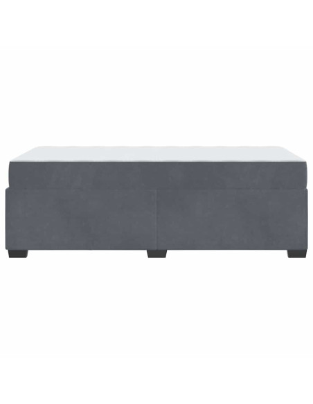 Struttura letto con materasso Grigio scuro 90 x 200 cm Velluto