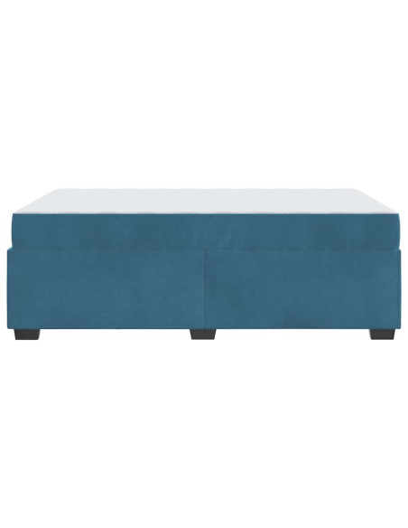 Struttura letto con materasso Blu scuro 120 x 190 cm Velluto
