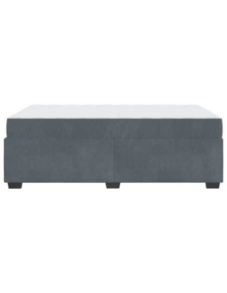 Struttura letto con materasso Grigio scuro 120 x 200 cm Velluto