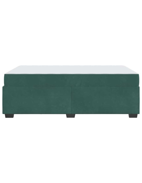 Struttura letto con materasso Verde scuro 120 x 200 cm Velluto