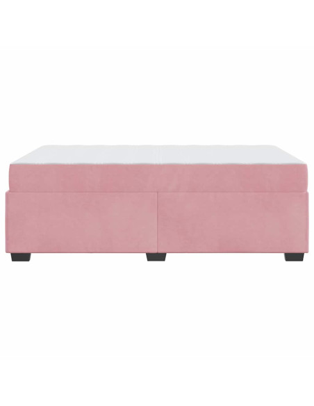 Struttura letto con materasso Altro Rosa 120 x 200 cm Velluto