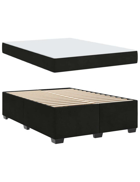Struttura del letto con materasso Nero 140 x 200 cm Tessuto