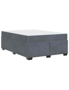 Struttura del letto Grigio scuro 160 x 200 cm Tessuto